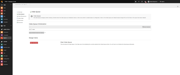 First Time Index TYPO3 Solr Extension