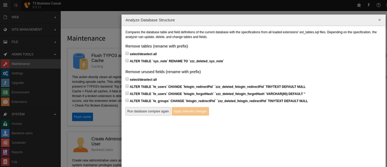 Analyze Database Structure Analyze Database Structure