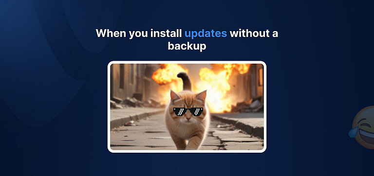 When you install updates without a backup When you install updates without a backup