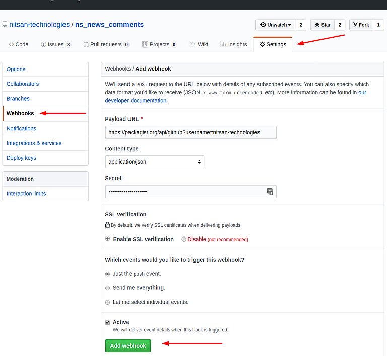 Set API at Git Repository Webhook Set API at Git Repository Webhook