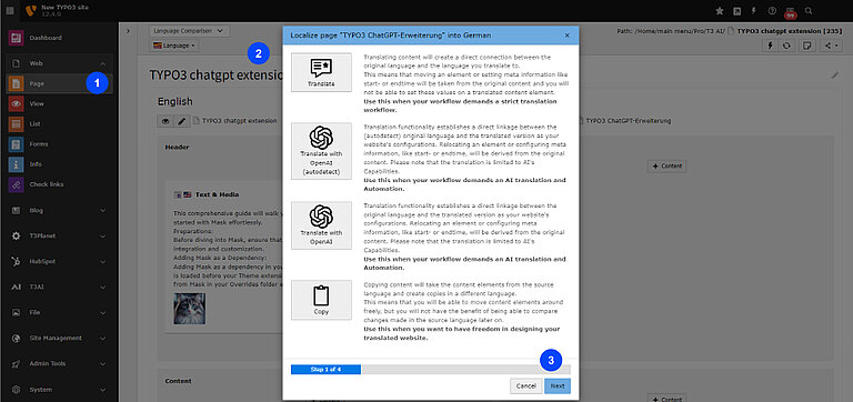 Translate Text with Click on Translate Option Translate Text with Click on Translate Option