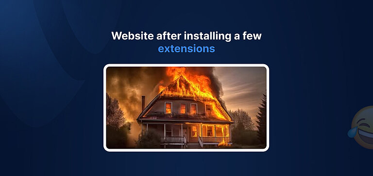 Website after installing a few extensions Website after installing a few extensions