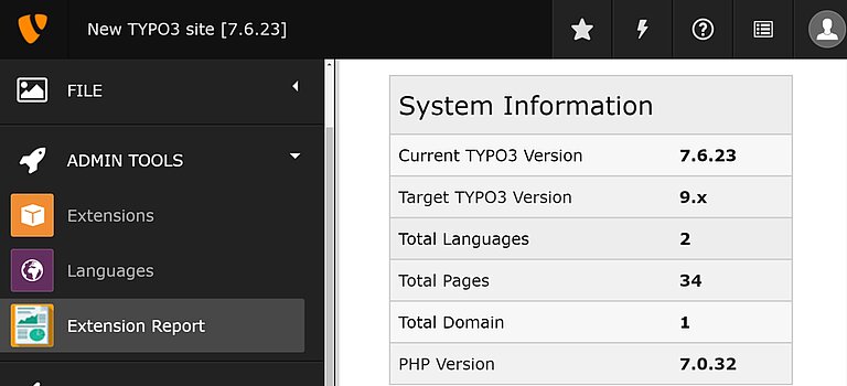 TYPO3 System Information  TYPO3 System Information