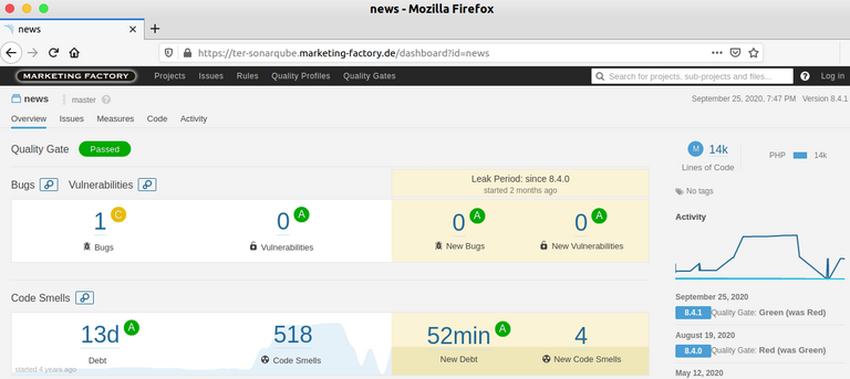 TYPO3 Extension Review with Sonarqube