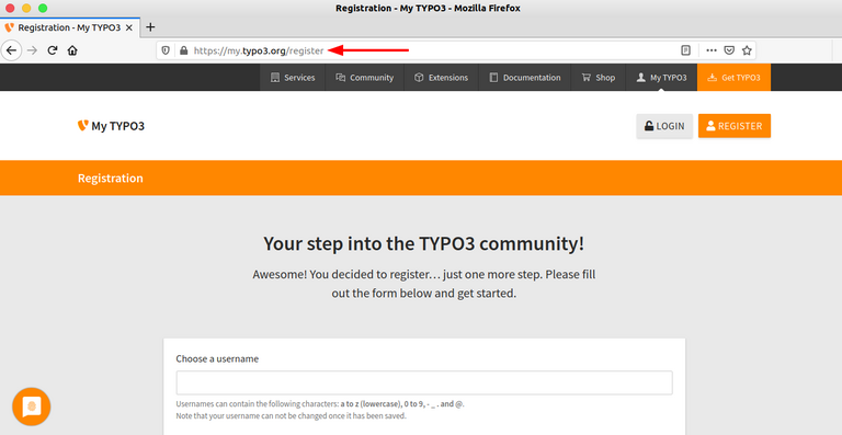 Land to My.TYPO3.org