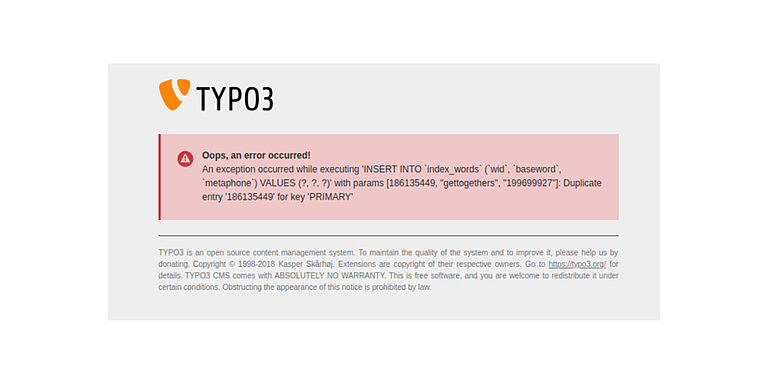 enable typo3 display error 