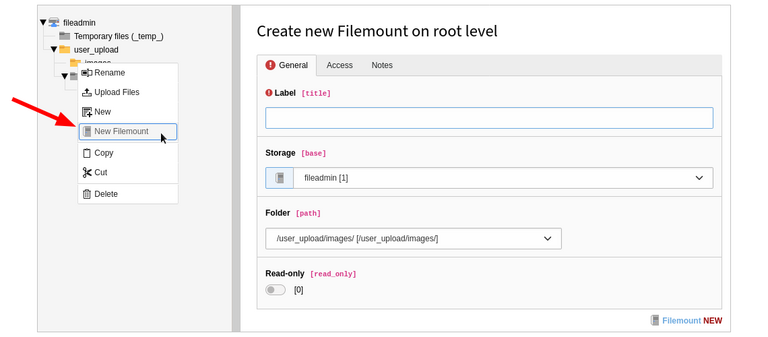 TYPO3 Filemounts TYPO3 Filemounts