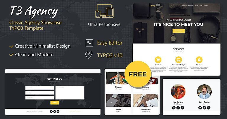 T3 Agency: TYPO3 Theme Sample