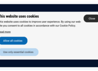 Cookie consent with possibility to disable cookies