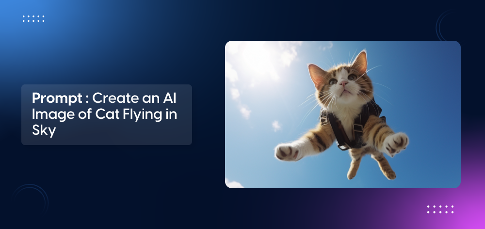 Create on T3AI Image Cat Flying in sky