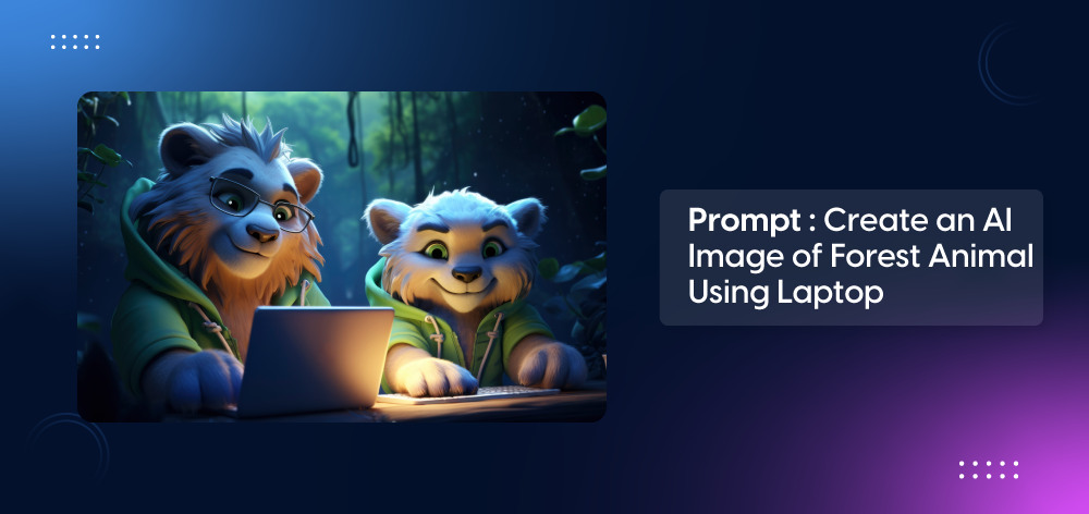 Create on T3AI Image Forest Animal Using laptop