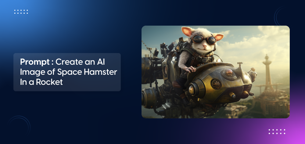 Create on T3AI Image Space Hamster in rocket