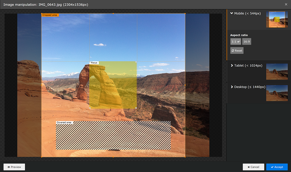 TYPO3 crop feature since 8.7