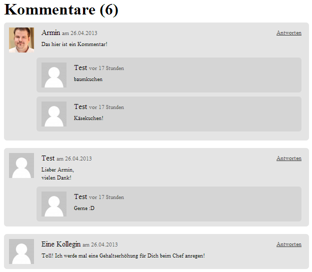 Comments for TYPO3 CMS