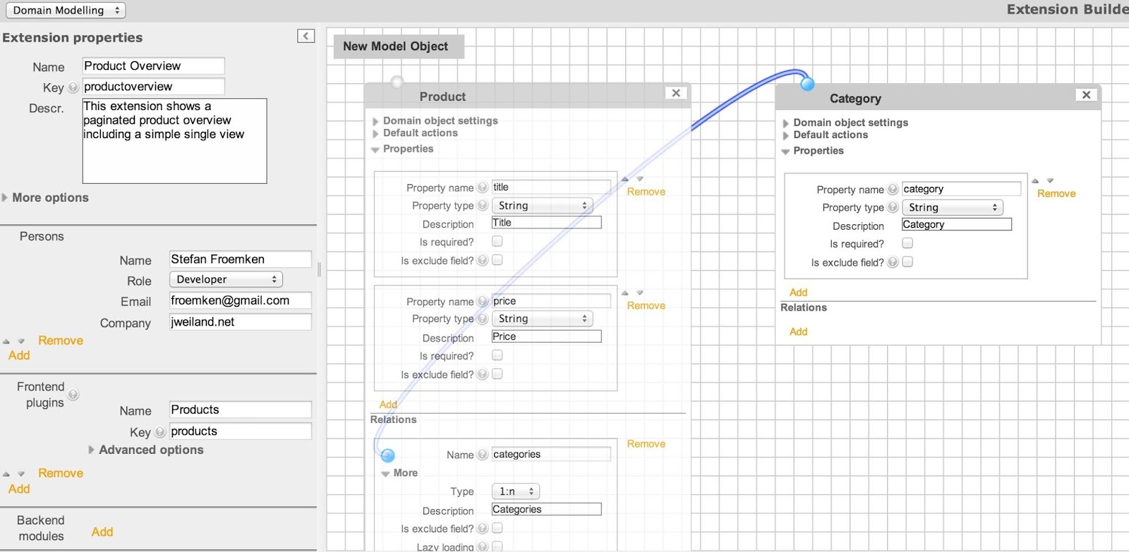 TYPO3 Extension Builder