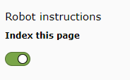 Robot Settings: Index and Follow Configurations Robot Settings: Index and Follow Configurations