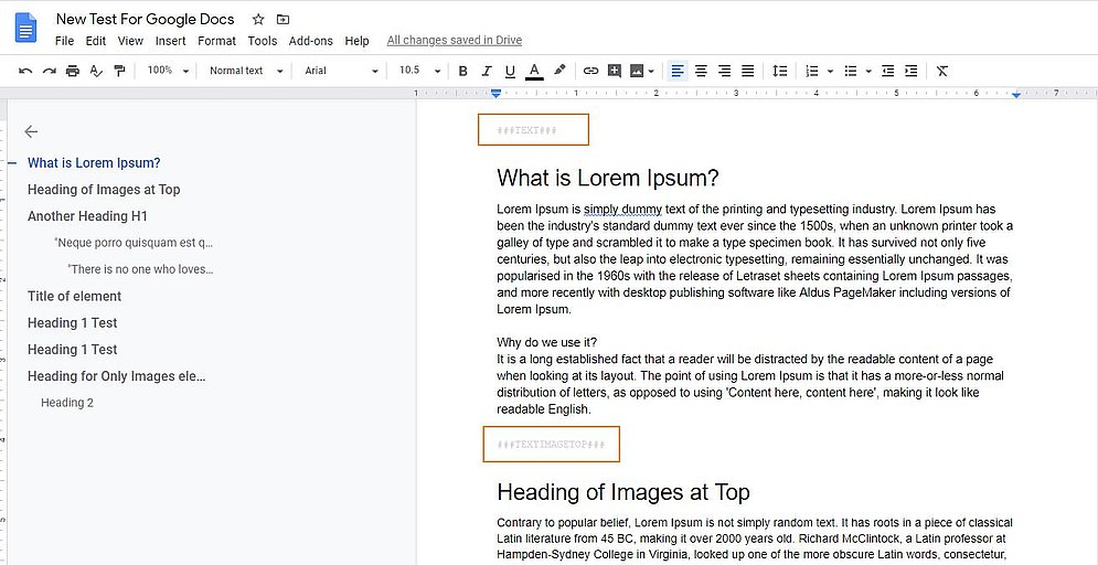 Prepare Google Doc with Markers