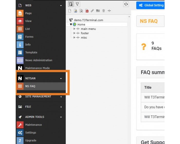 Global Setting  Global Setting