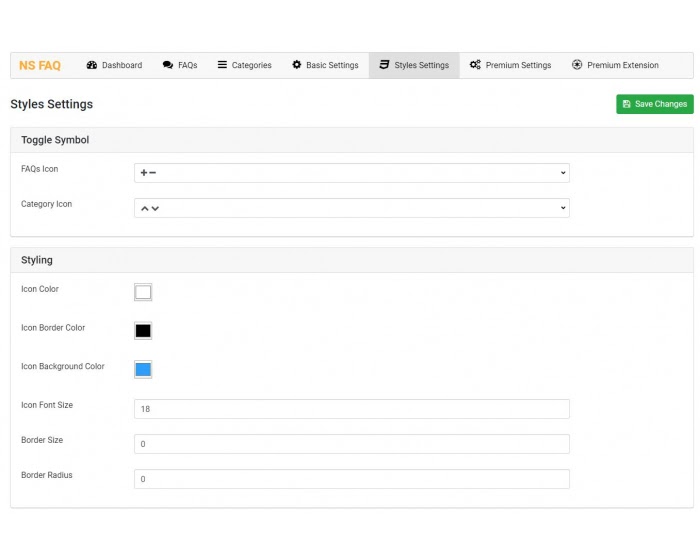 Styles Setting  Styles Setting