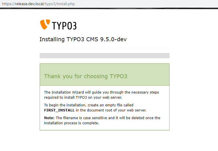 Install TYPO3