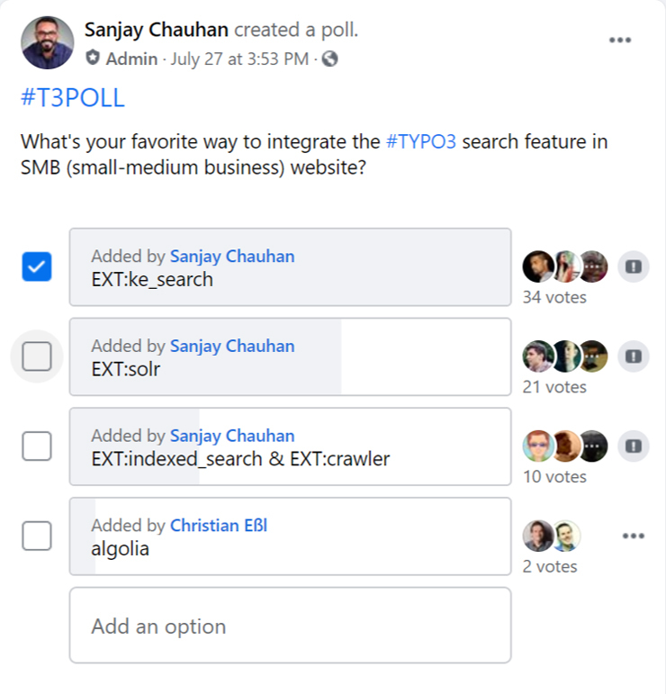 Twitter results for Favorite TYPO3 Search Feature