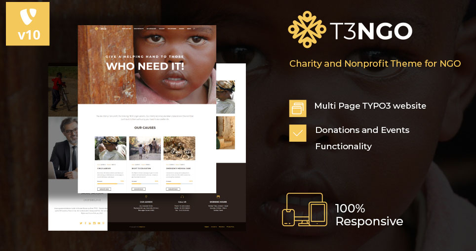 T3 NGO: Multipurpose Charity TYPO3 Template