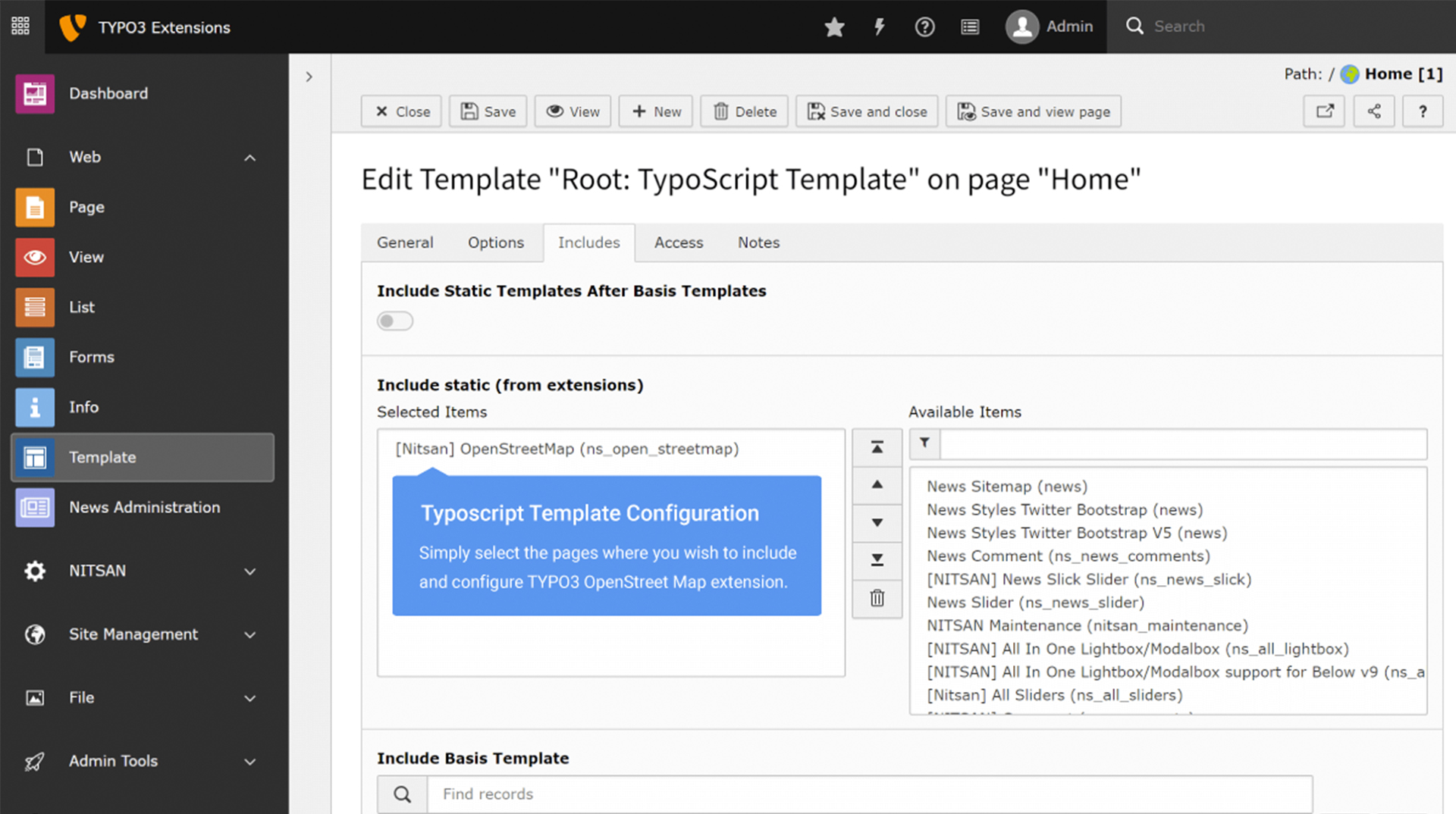 include the [NITSAN] OpenStreetMap Plugin in the last space