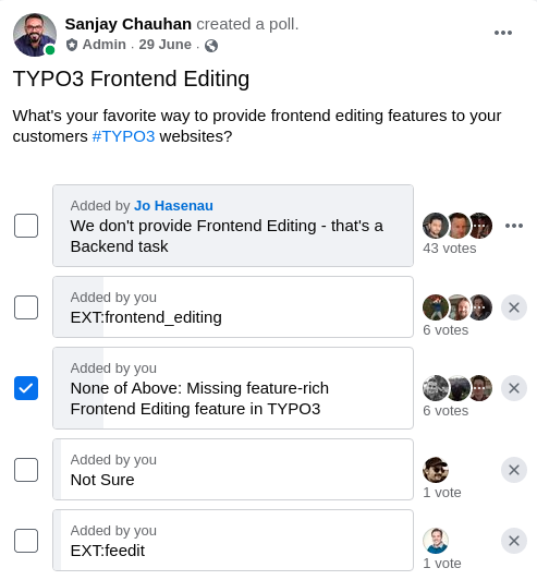 Why TYPO3 Community Is Not Serious About TYPO3 Frontend Editing?