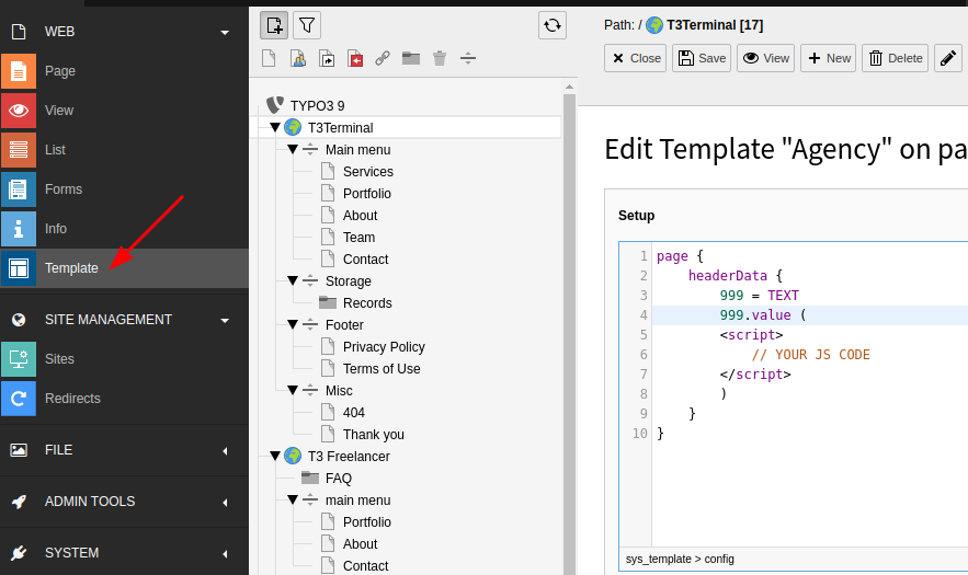 Google Analytics in TYPO3 (without Extensions)