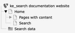 Create a search page and storage folder