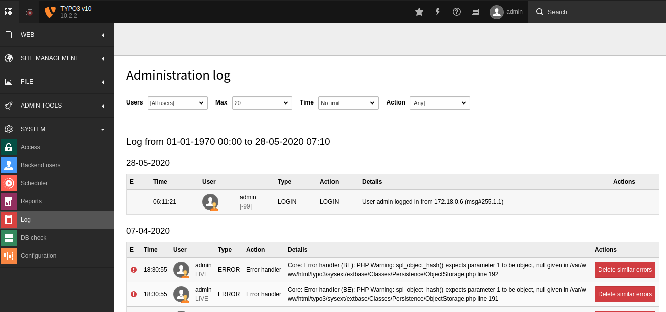 Check Reports and Logs
