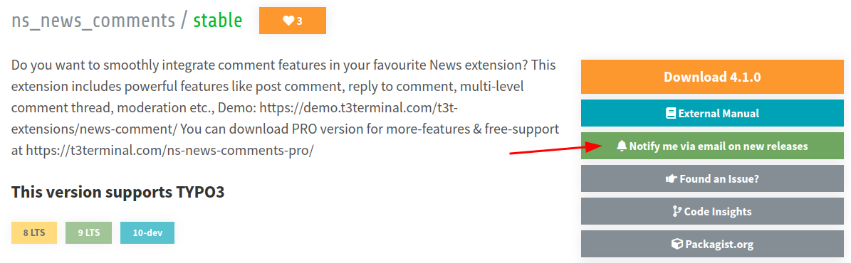 Notification of New Release