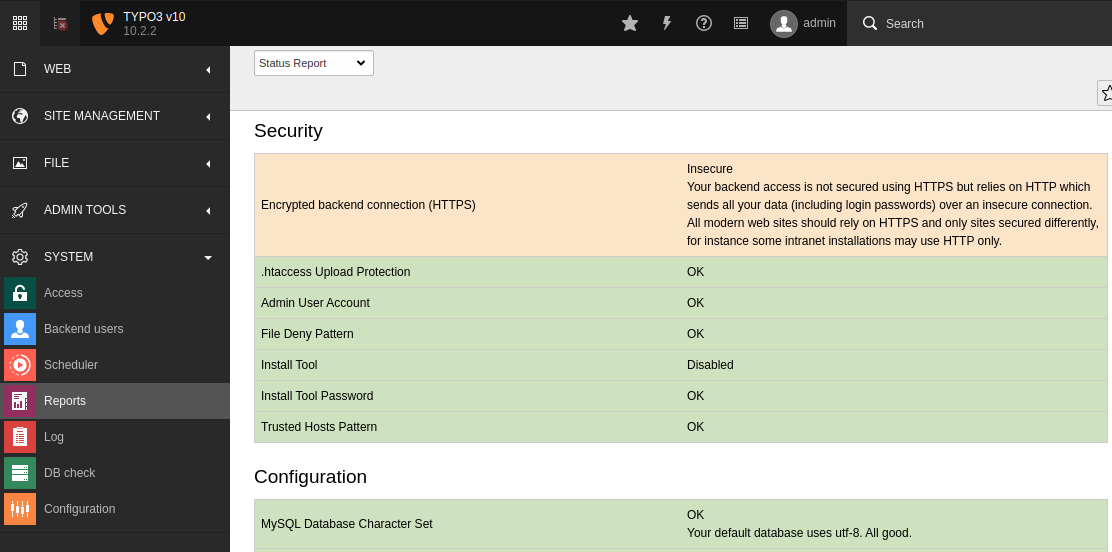 TYPO3 Security Reports