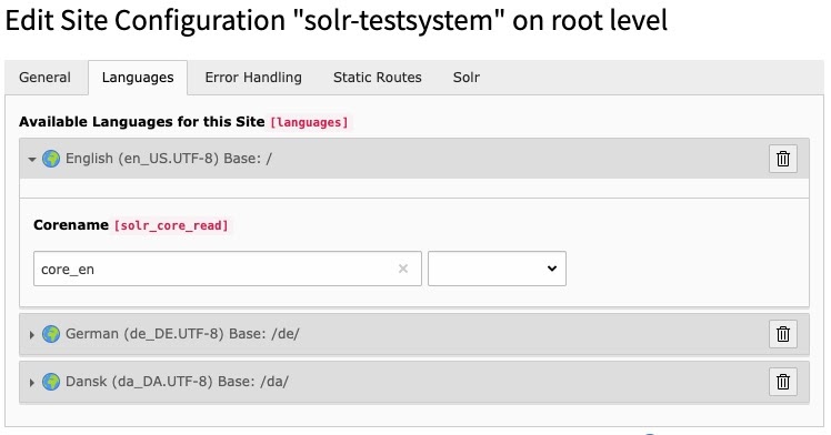 Configure “core_en” for Solr Core