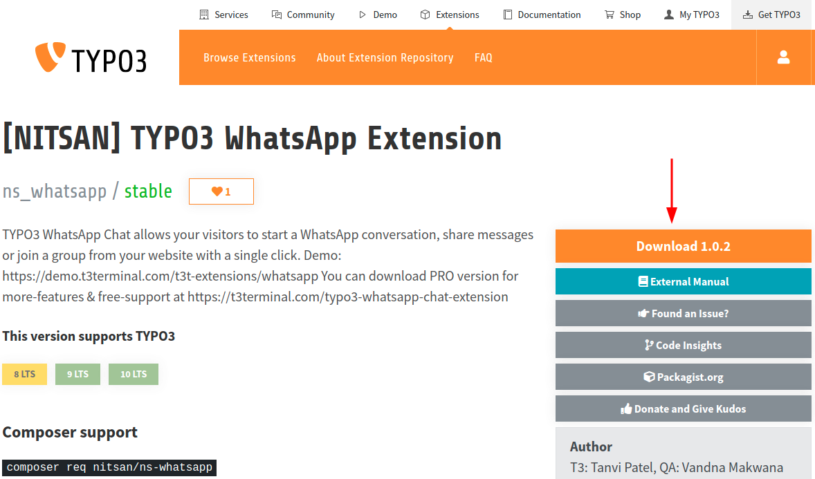 Released TYPO3 Extension at TER Released TYPO3 Extension at TER