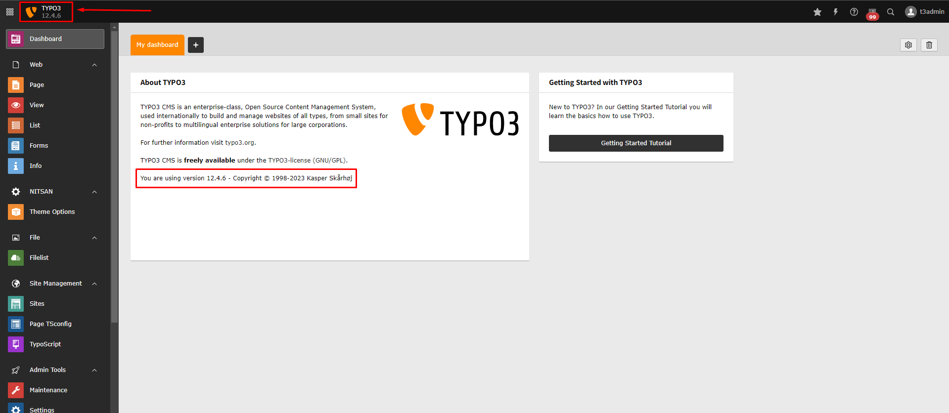 TYPO3 Version Check Version Check