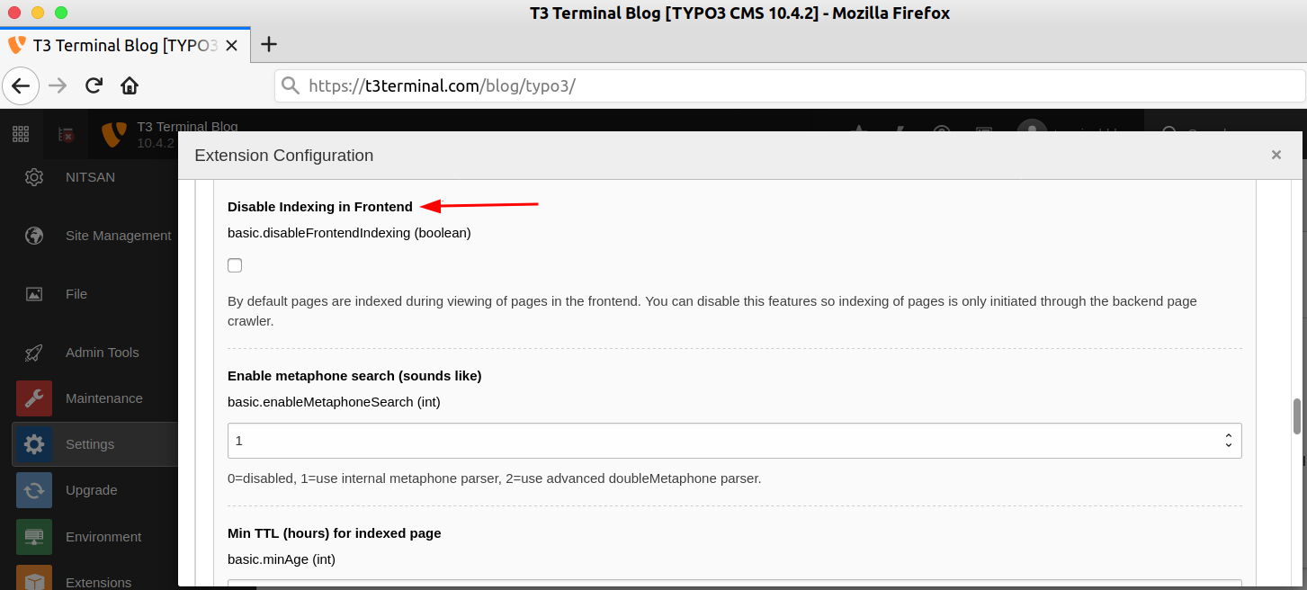 Is there any way to Disable Indexing from visiting the Frontend website