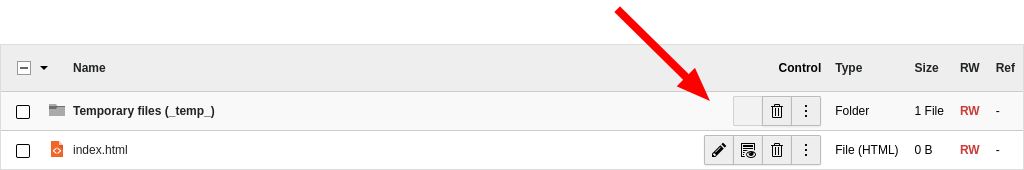 Filelist with Primary Actions