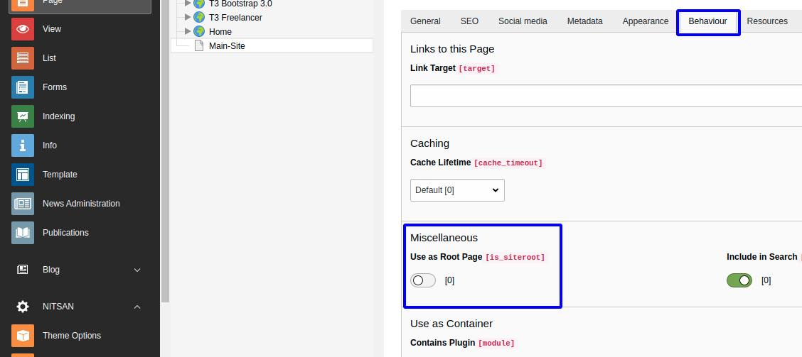 Create Root Page Create Root Page