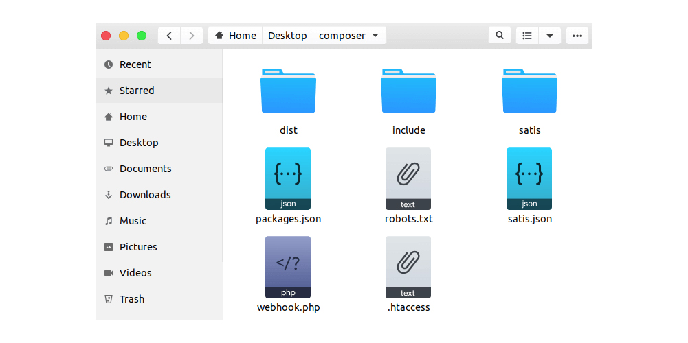 Composer folder Composer folder