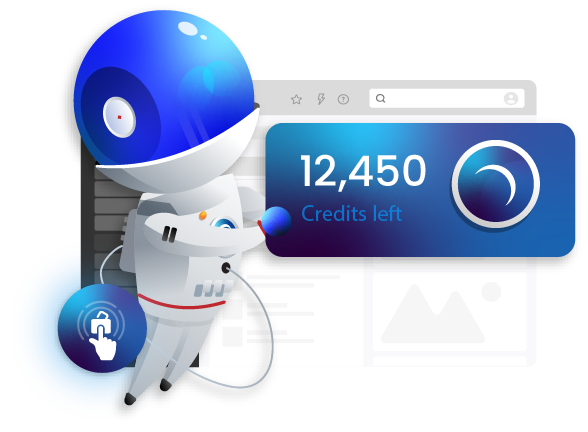 Credits are spent inside the tools you already use in the TYPO3 backend: