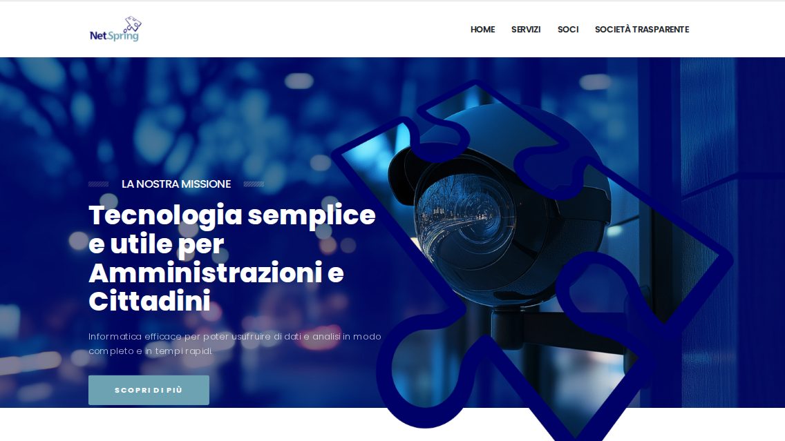 Website von NetSpring s.r.l., TYPO3 Referenz mit T3Karma
