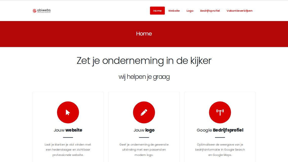 Website von Obiwebs, TYPO3 Referenz mit T3Karma