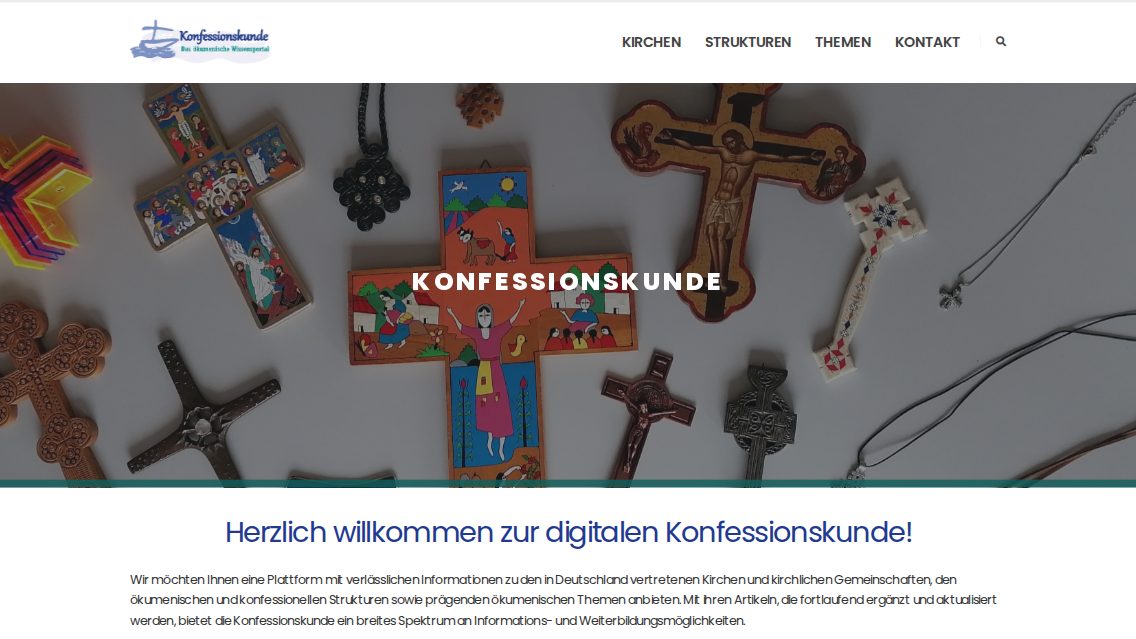 Website von Online-Konfessionskunde, TYPO3 Referenz mit T3Karma