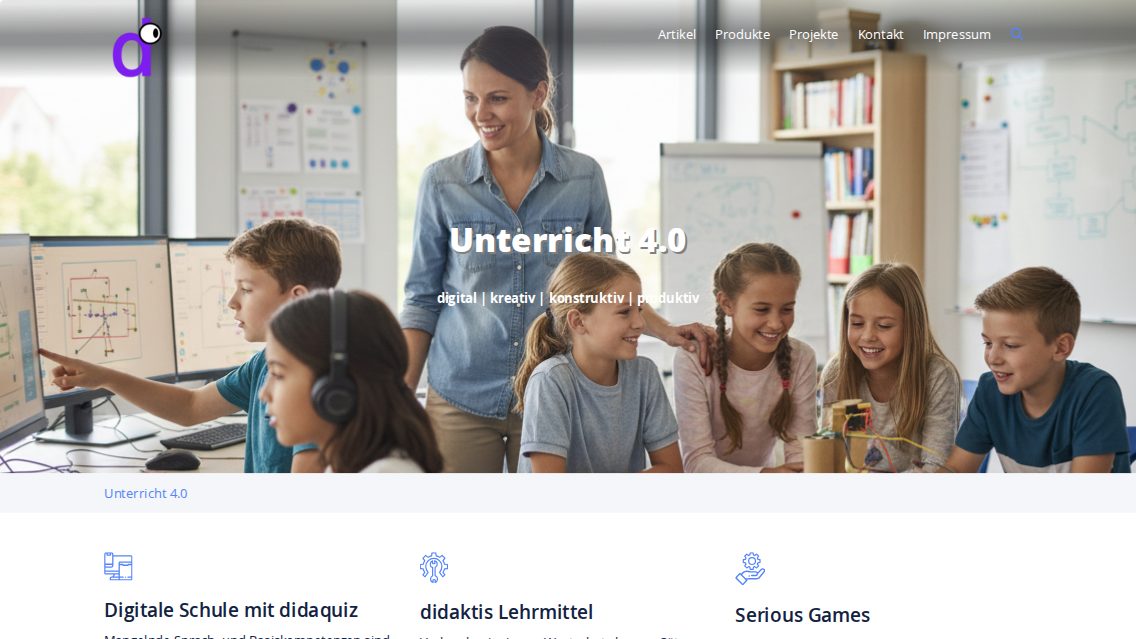 Website von didaktis.ch – Unterricht 4.0, TYPO3 Referenz mit T3 Bootstrap