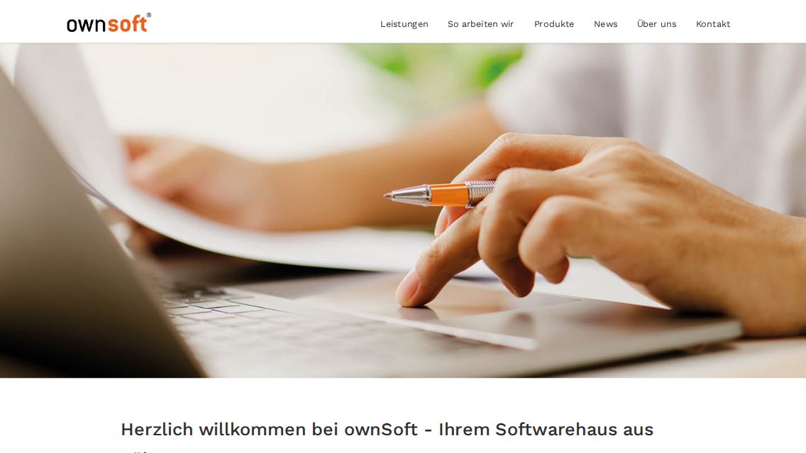 Website von ownSoft GmbH, TYPO3 Referenz mit T3 Bootstrap