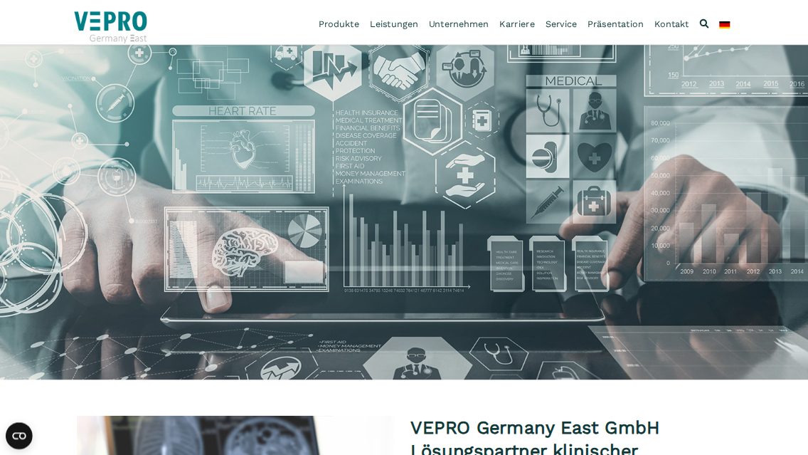 Website von VEPRO Germany East GmbH, TYPO3 Referenz mit T3 Bootstrap