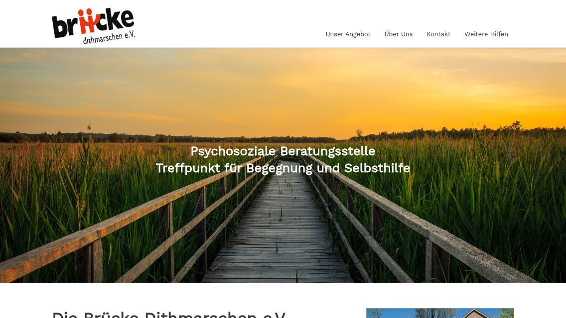 Website von Brücke Dithmarschen e.V., TYPO3 Referenz mit T3 Bootstrap