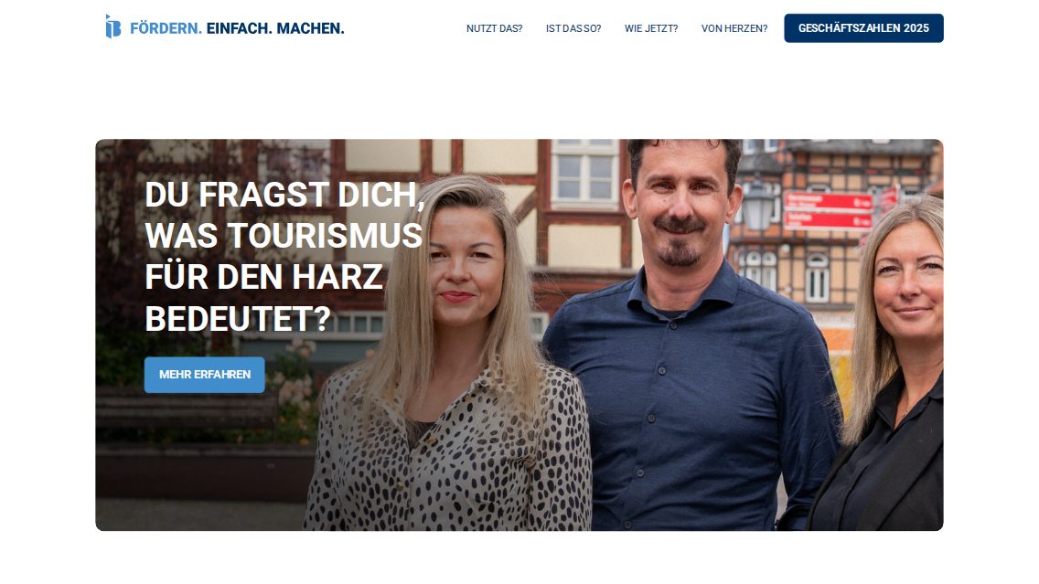 Website von IB LSA – Investitionsbank Sachsen-Anhalt, TYPO3 Referenz mit T3 Yatra