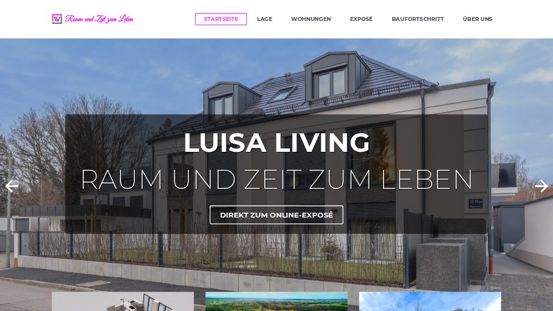 Website von Luisa Living – IMMOVELOPMENT GmbH, TYPO3 Referenz mit T3 Property